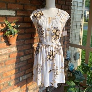 LC Lauren Conrad Pleated Fit & Flare Dress